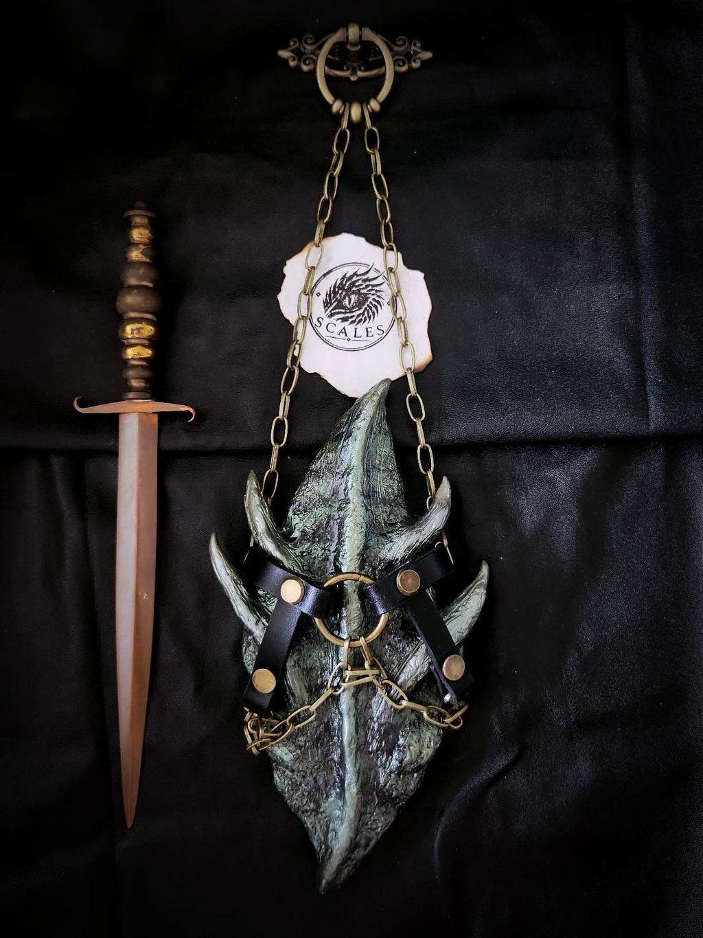Écaille de Moondancer avec harnais en cuir de vachette