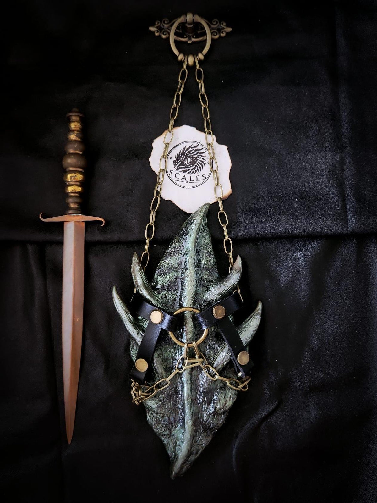 Écaille de Moondancer avec harnais en cuir de vachette