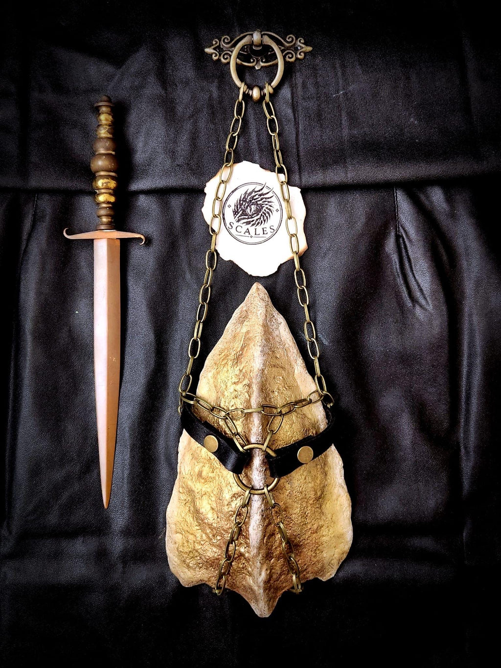 Écaille de Syrax avec harnais en cuir de vachette