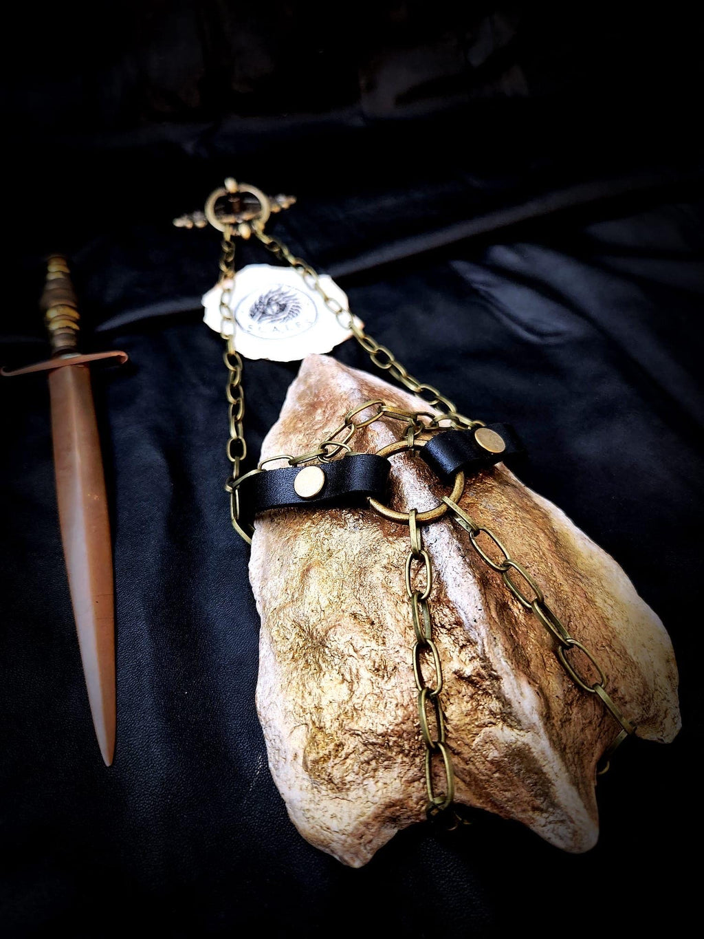 Écaille de Syrax avec harnais en cuir de vachette