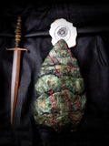 Écaille de Vhagar verte sculptée et peinte à la main